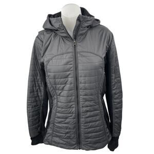 Lululemon First Mile Women's Black Full Zip Hooded Hoodie Puffer Coat Jacket 4